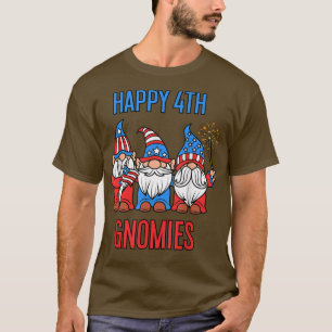 Fröhlicher 4. Juli Gnomies Patriotische Gnome Unab T-Shirt