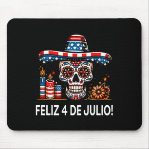 Fröhlicher 4. Juli Mexikanische Latina Stolz USA-F Mousepad