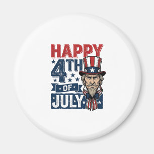 Fröhlicher 4. Juli Vintage-Patriotisches-Onkel-Shi Magnet