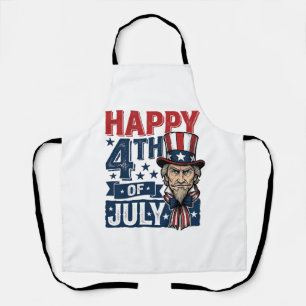 Fröhlicher 4. Juli Vintage-Patriotisches-Onkel-Shi Schürze