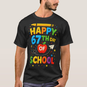 Fröhlicher 67. Schultag Lustiger Lehrer Schüler Me T-Shirt