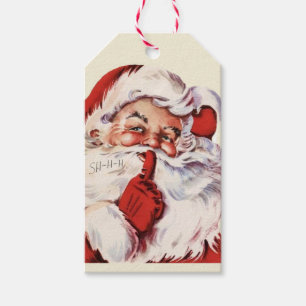 Fröhlicher alter Sankt Nikolaus Weihnachtsmann Pss Geschenkanhänger
