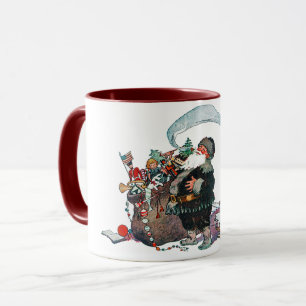Fröhlicher alter Weihnachtself, Jessie Willcox Smi Tasse
