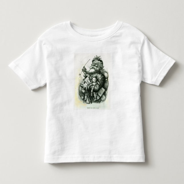 Fröhlicher alter Weihnachtsmann Kleinkind T-shirt (Vorderseite)