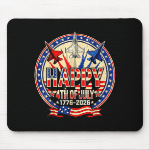 Fröhlicher Amerikaner 1776 2026 USA patriotisch 4. Mousepad
