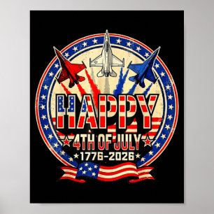 Fröhlicher amerikanischer 1776 2026 usa patriotisc poster