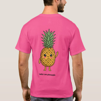 fröhlicher Ananas-Charakter T-Shirt