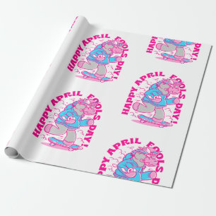 fröhlicher Aprilscherz Geschenkpapier