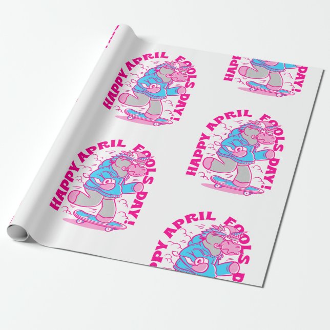 fröhlicher Aprilscherz Geschenkpapier (Ungerollt)