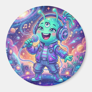 Fröhlicher Außerirdischer Magnet