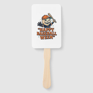 Fröhlicher Baseball Ween Vintage Halloween Basebal Fächer