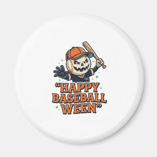 Fröhlicher Baseball Ween Vintage Halloween Basebal Magnet