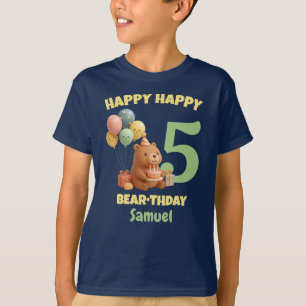 Fröhlicher BEARtstag Maßgeschneiderter Teddybär 5. T-Shirt