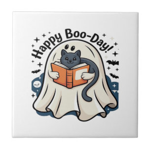 Fröhlicher Boo-Tag Geist Katzen PNG - Gruselig süß Fliese