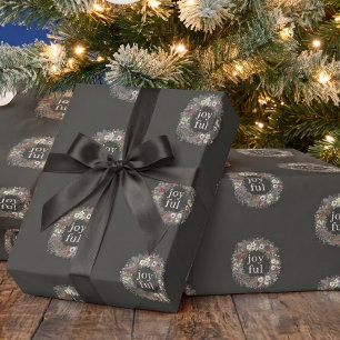 Fröhlicher Botanischer Weihnachten Personalisiert Geschenkpapier