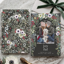 Fröhlicher botanischer Weihnachtsbogen mit persona