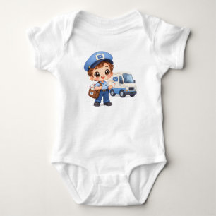 Fröhlicher Briefträger Baby Strampler