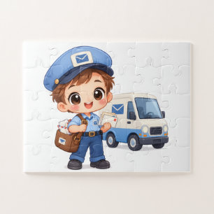 Fröhlicher Briefträger Puzzle