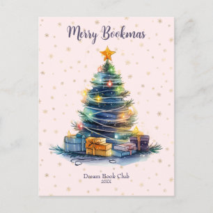 Fröhlicher Buchweihnachts-Buchclub Postkarte