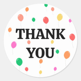 fröhlicher bunter Ballon Geburtstag Runder Aufkleber