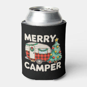 Fröhlicher Camper Vintage-Weihnachtsbaum-Dekor Xma Dosenkühler