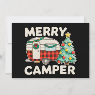 Fröhlicher Camper Vintage-Weihnachtsbaumschmuck Xm Einladung