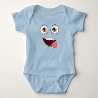 Fröhlicher Cartoon Baby Jersey Bodysuit Strampler