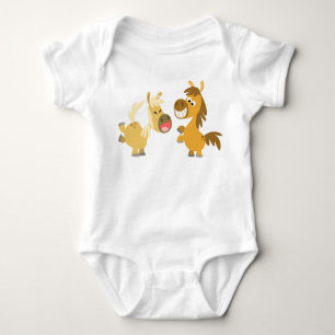 Fröhlicher Cartoon Ponies Baby Apparel Baby Strampler