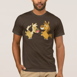 Fröhlicher Cartoon Ponies T - Shirt