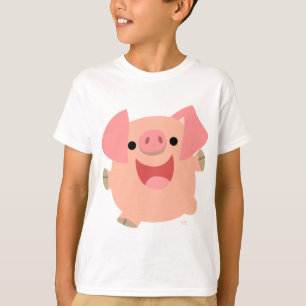 Fröhlicher Cartoon-SchweinkindT - Shirt