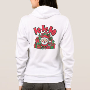 Fröhlicher Cartoon-Weihnachtsmann Weihnachten Hoodie