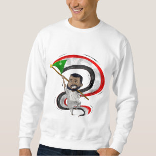 Fröhlicher Chibi mit Flagge Sweatshirt