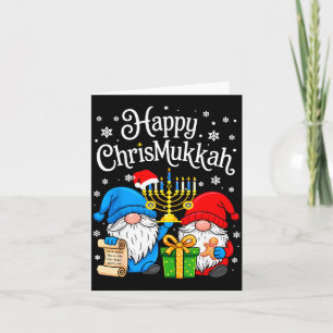 Fröhlicher Christmukkah Chanukka Weihnachten Gnom Karte