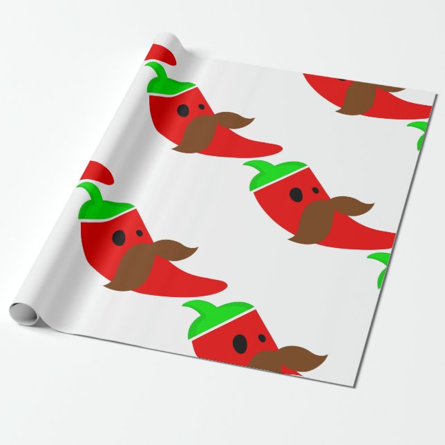 fröhlicher Cinco de mayo mustache perle lustig Geschenkpapier (Ungerollt)