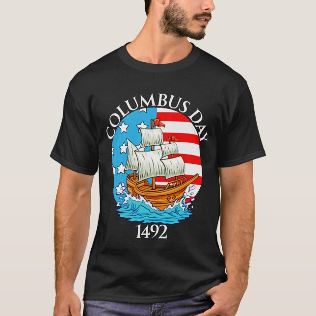 fröhlicher Columbus-Tag T-Shirt (Vorderseite)