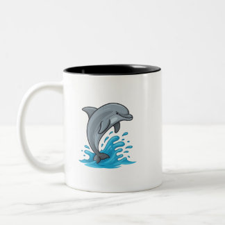 Fröhlicher Delfin Sprung - Tasse