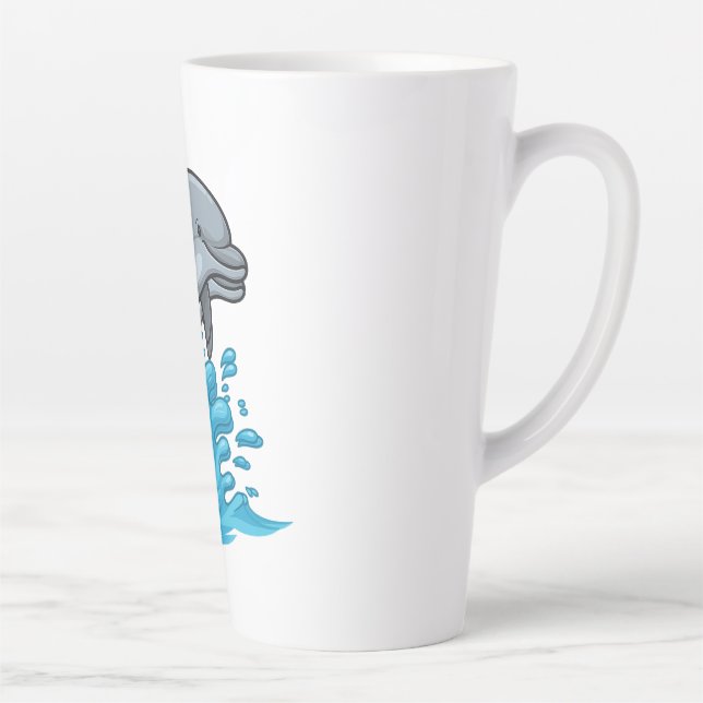 Fröhlicher Delfin Sprung - Tasse (Rechts)
