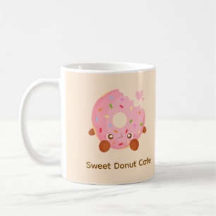 Fröhlicher Donut mit Streuseln Kaffeetasse