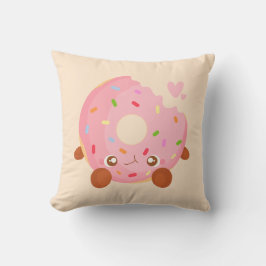 Fröhlicher Donut mit Streuseln Kissen