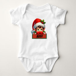 Fröhlicher Elf Weihnachtsjunge Bodysuit Baby Strampler
