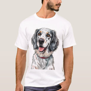 Fröhlicher English Setter Hund T-Shirt