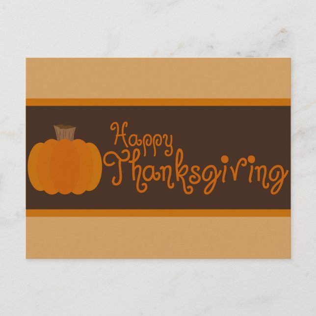 Fröhlicher Erntedankfest Autumn Pumpkin Feiertagspostkarte (Vorderseite)