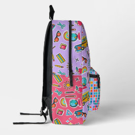 Fröhlicher erster Schultag Monogramm personalisier Bedruckter Rucksack