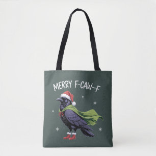 Fröhlicher F-Caw-F Rabe Lustiges Weihnachts Krähe