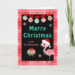 Fröhlicher Flamingo Frohe Weihnachten