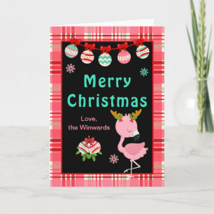 Fröhlicher Flamingo Frohe Weihnachten