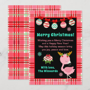 Fröhlicher Flamingo Frohe Weihnachten