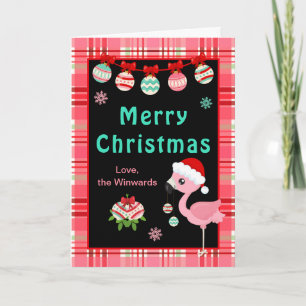 Fröhlicher Flamingo Frohe Weihnachten