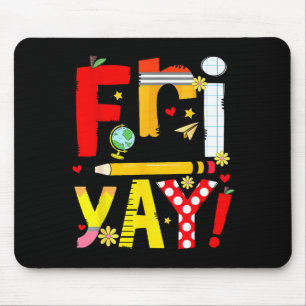 Fröhlicher Freitag lustiger Wochenende Lehrer zurü Mousepad