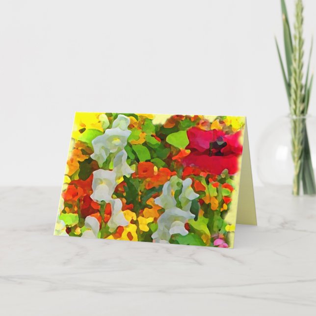 Fröhlicher Garten Farben Muttertag Karte (Vorderseite)